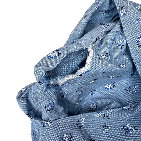 Vntg Briggs Gathered Waist Floral Pull-On Shorts Sz 16 Petite Cotton Made In USA - Picture 6 of 9